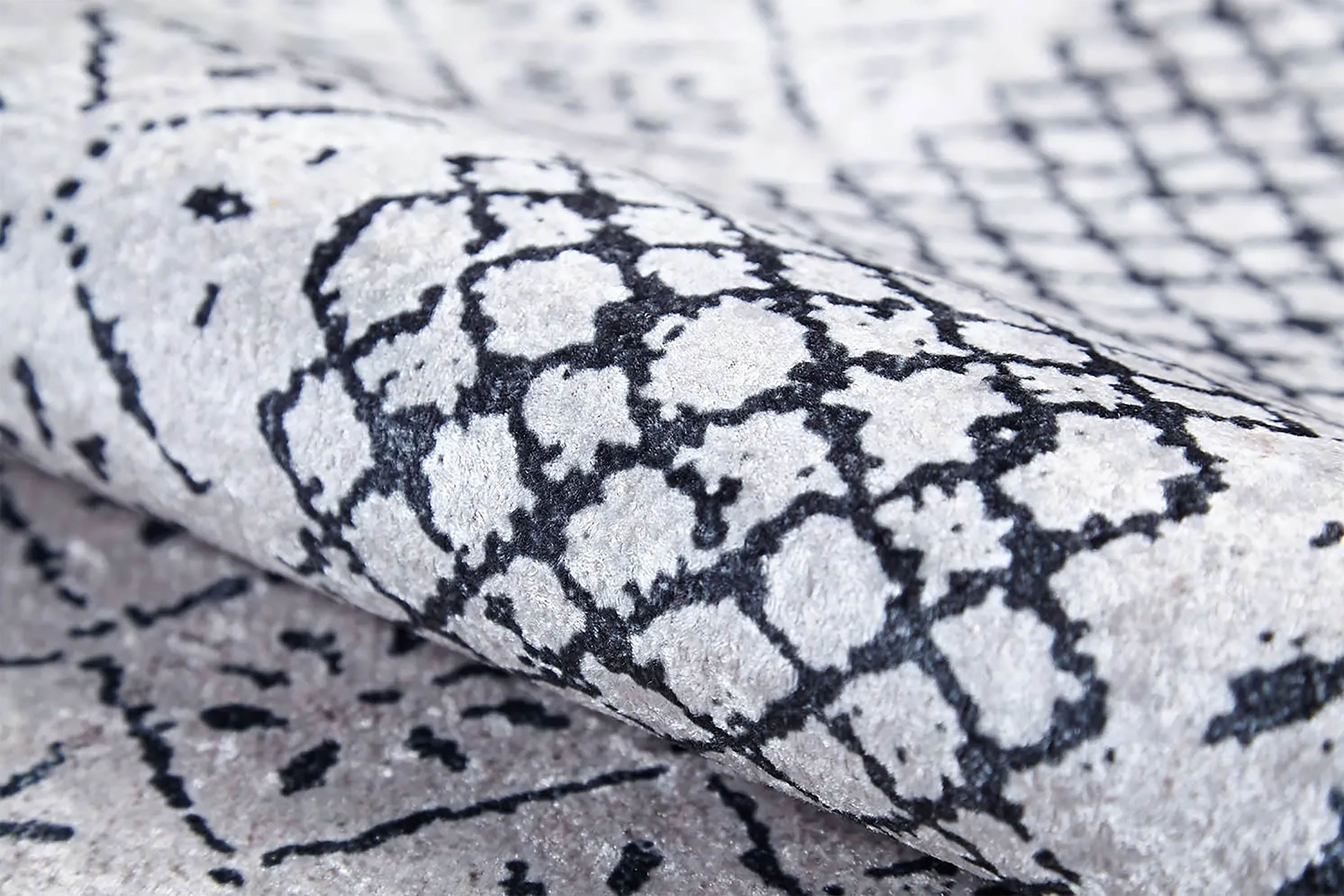 Robin Turkish Oushak Gray Geometric Rug