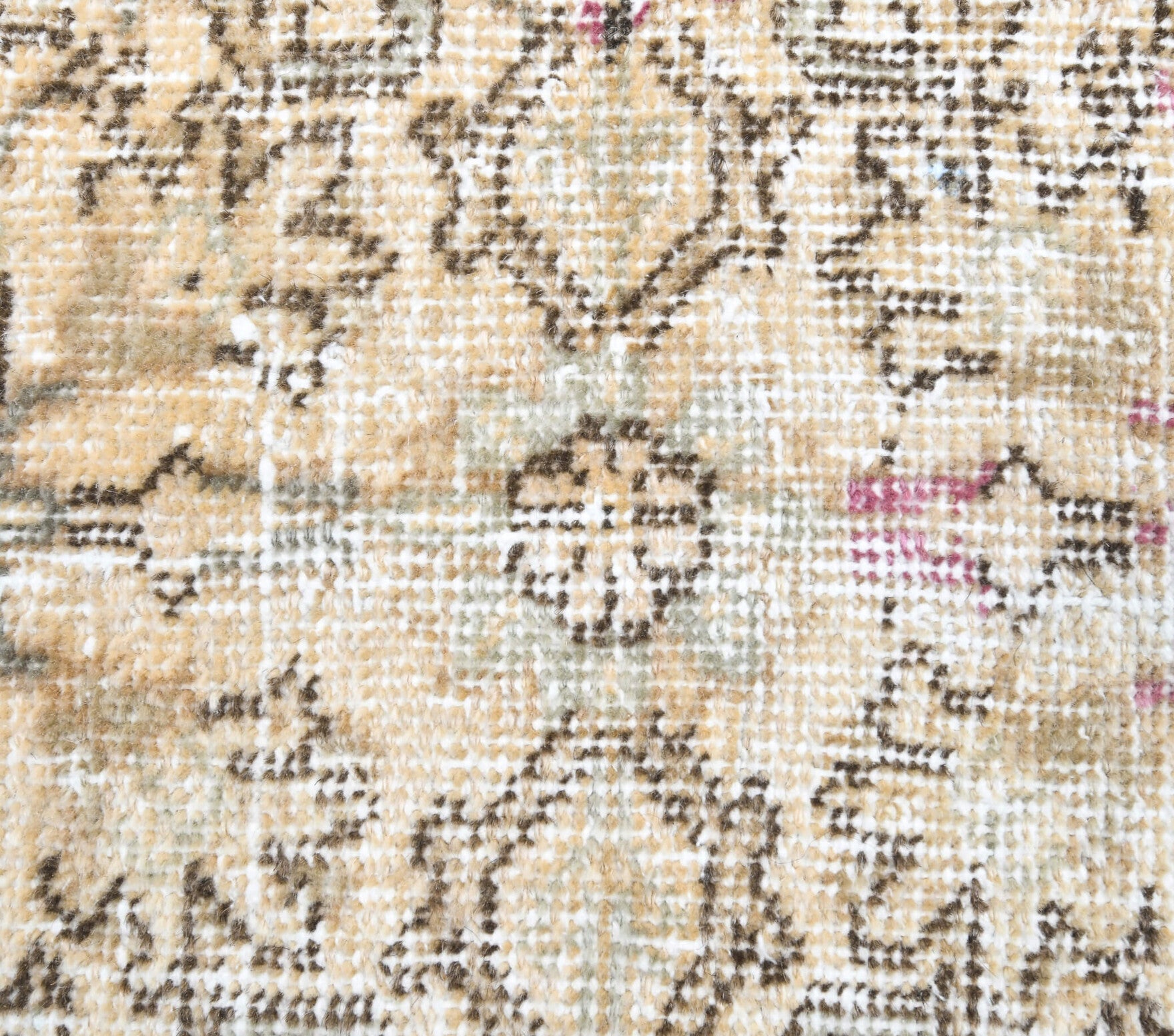One-of-a-kind 1960s Anatolian distressed vintage area rug in wool, 3'3" x 6'3"