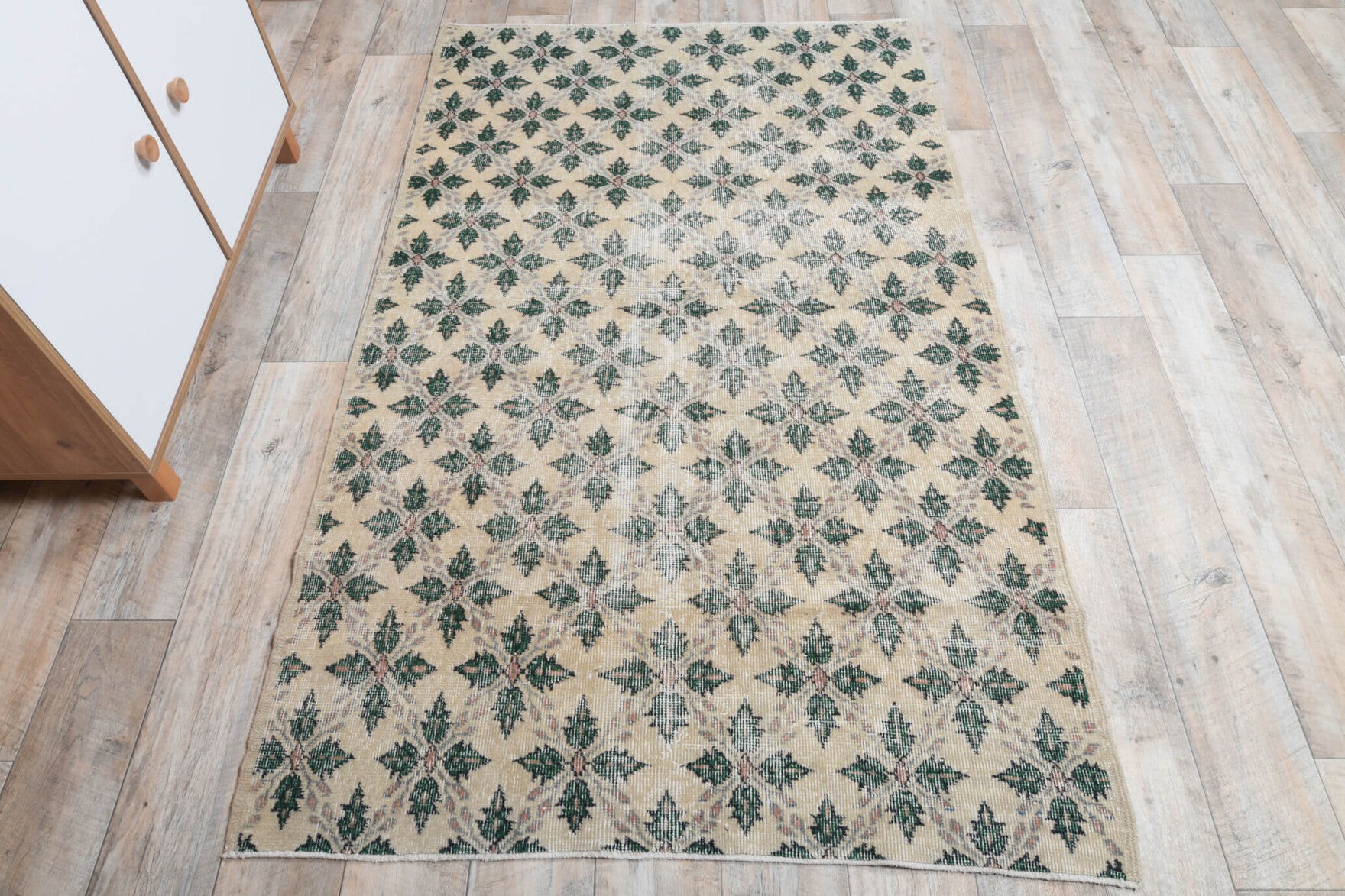 One-of-a-kind 1970s Anatolian vintage area rug in wool, 4' x 6'6"