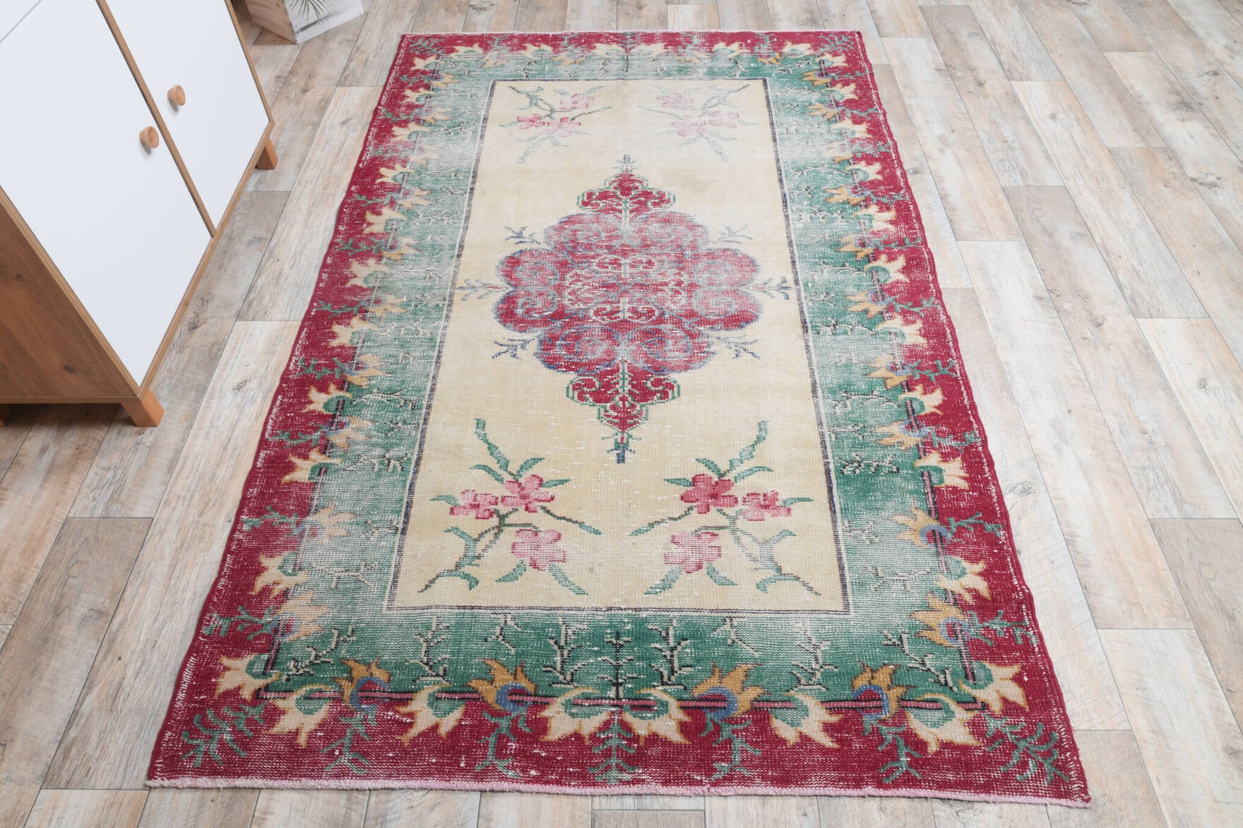 Vintage Three Colored Area Rug