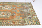 Vintage Oushak Area Double-Motifed Rug