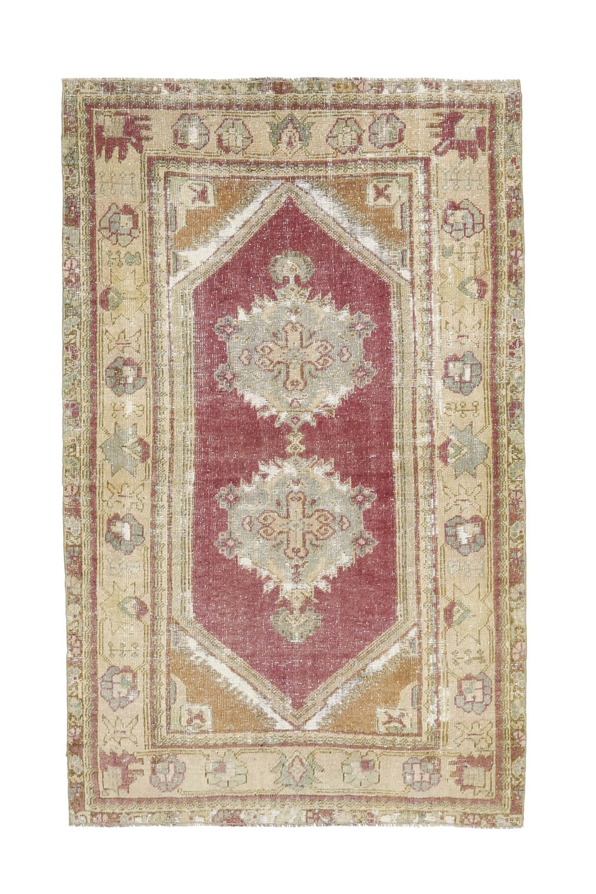 Vintage Area Varosh Oushak Rug