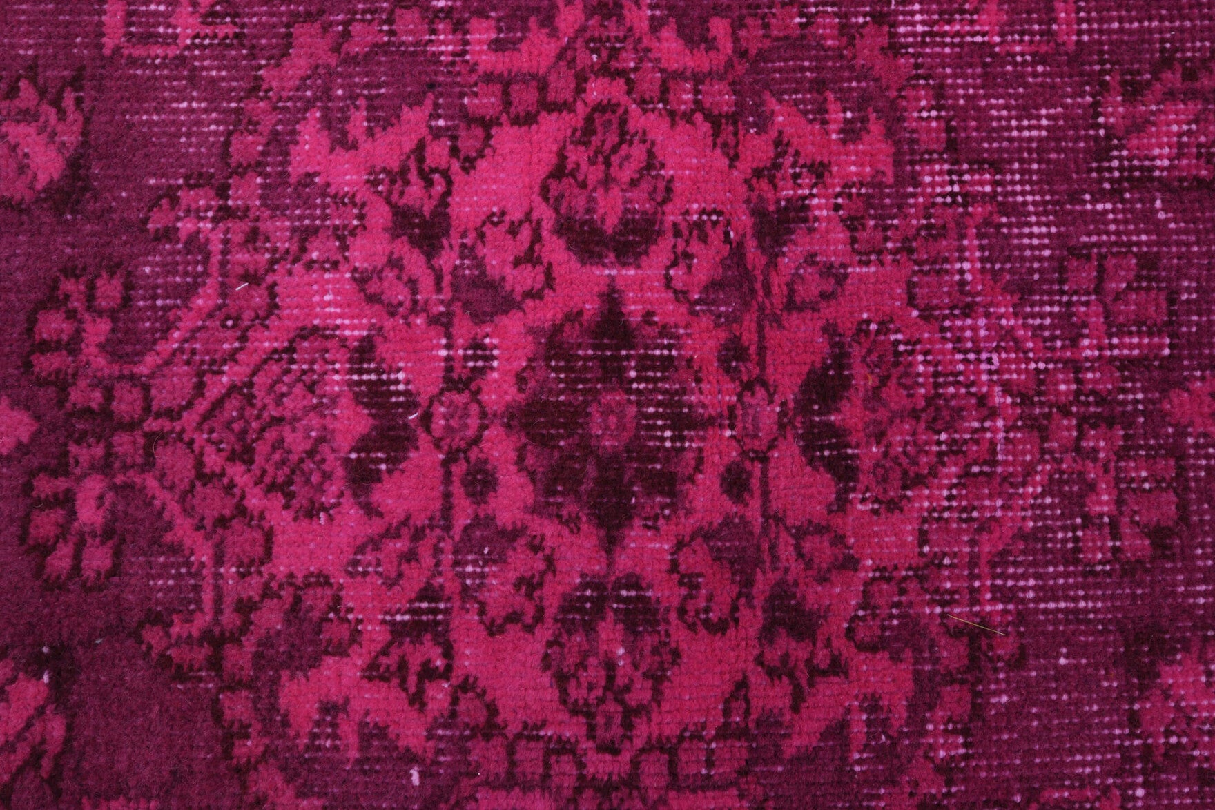 One-of-a-kind 1970s Anatolian overdyed vintage area rug in wool, 5'8" x 9'5"