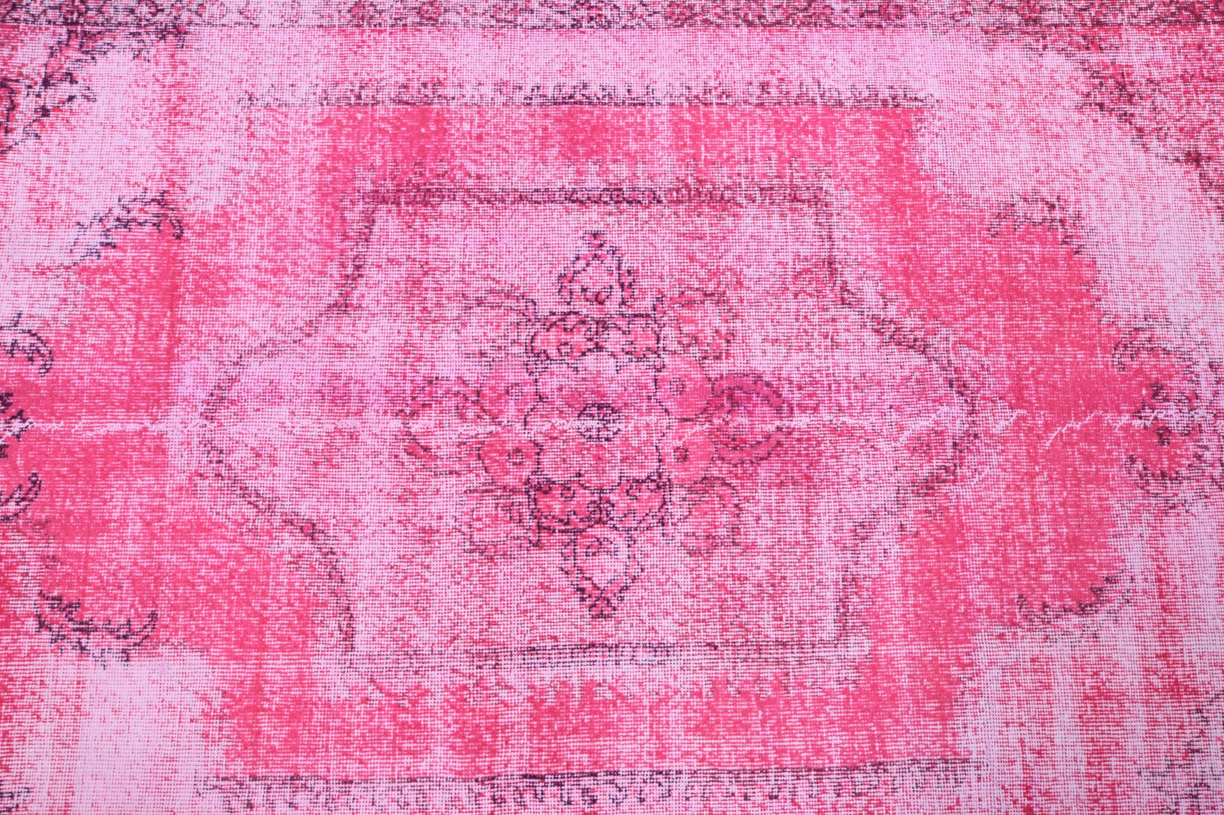 One-of-a-kind 1970s Anatolian overdyed vintage area rug in wool, 5' x 8'5"