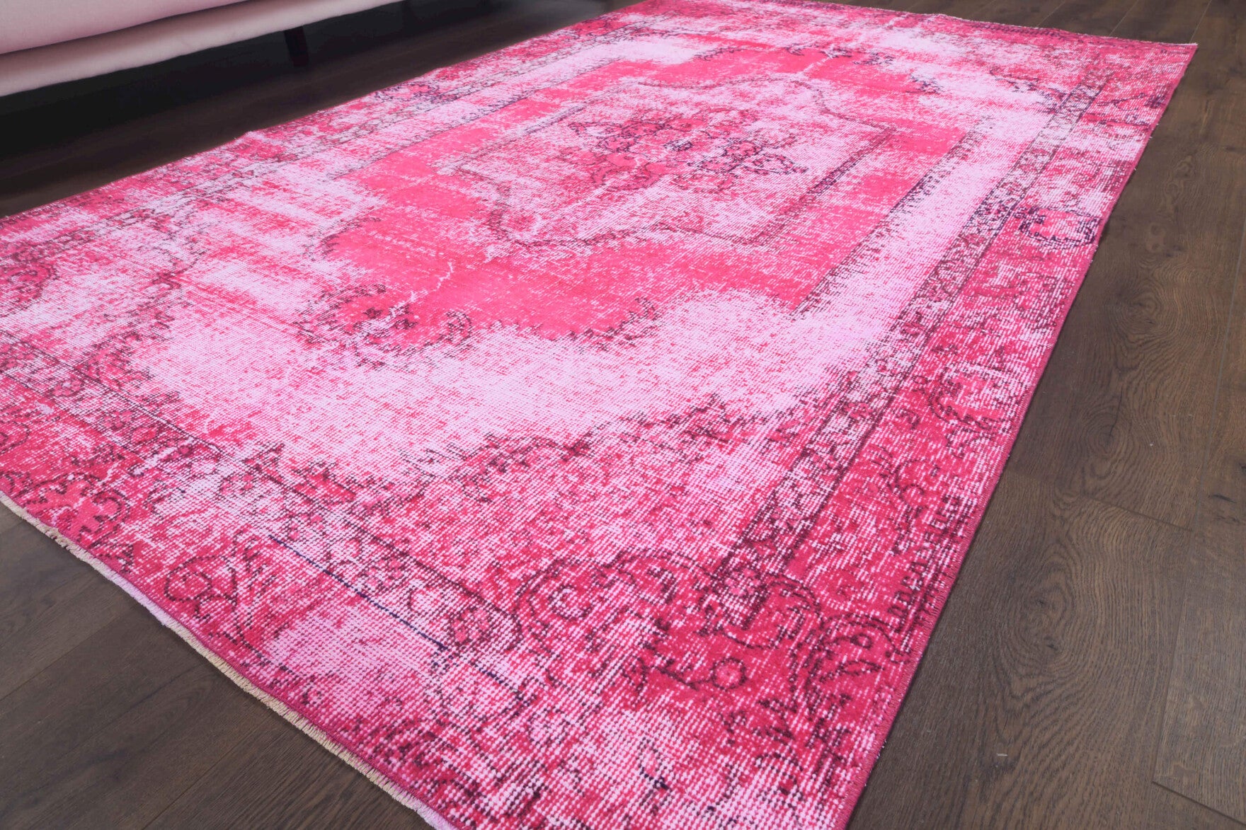 153x257 cm overdyed vintage Anatolian area rug – Kallinike, low pile, wool