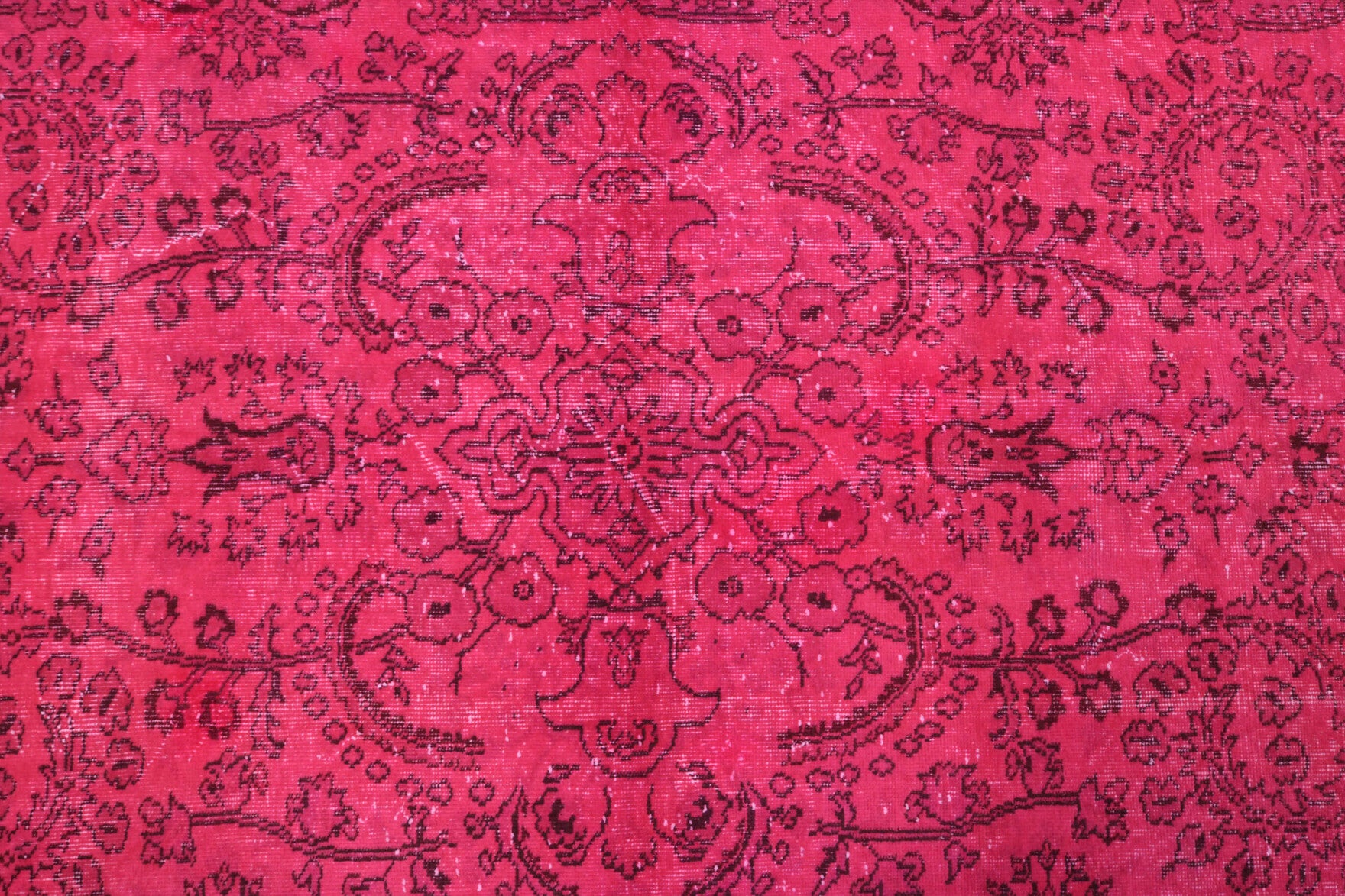 Kadriyenaz rug: 1970s handmade Anatolian rug with floral motifs and cotton backing