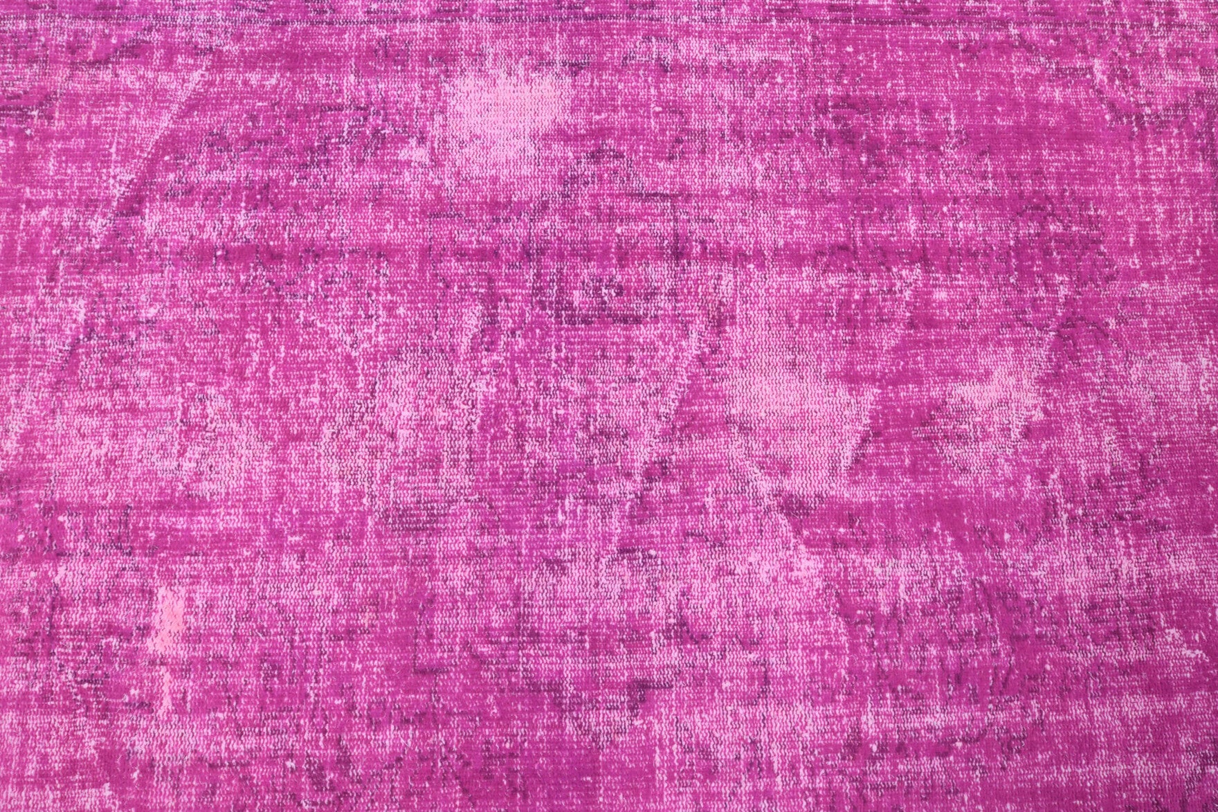 Authentic Anatolian overdyed vintage area rug (1970s) with solid design – one-of-a-kind at Fame Rugs