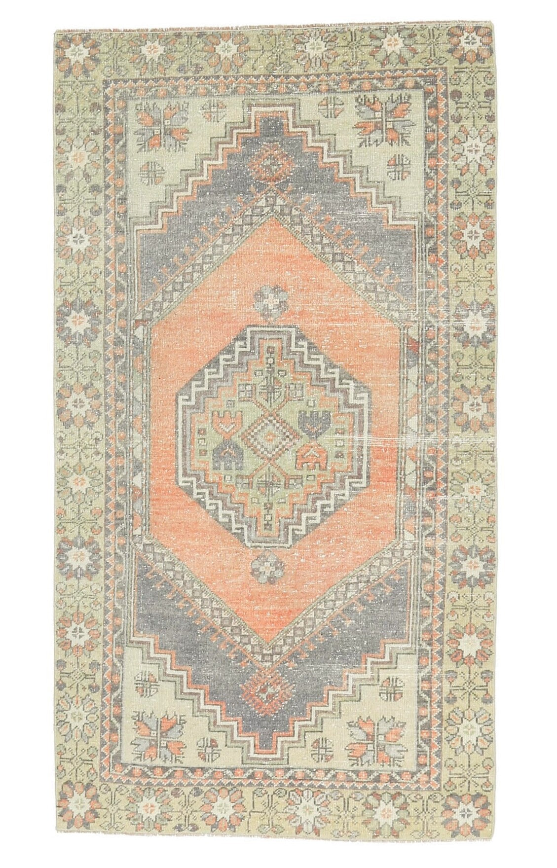 Cybele Turkish Vintage Accent Rug – 3'5" x 6'4" (104x193 cm) wool area rug handmade in Anatolia, Turkey