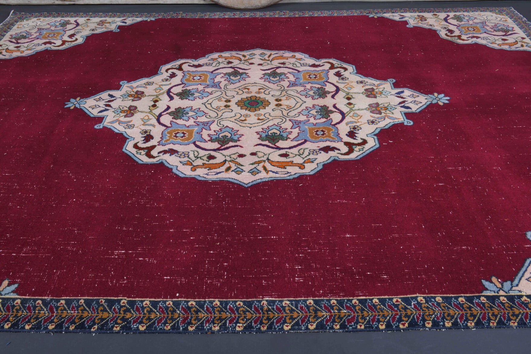 One-of-a-kind 1970s Anatolian vintage area rug in wool, 8'8" x 12'3"