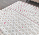Elakusa rug: 1970s handmade Anatolian rug with ikat motifs and cotton backing