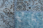 Vintage Blue Patchwork Area Rug
