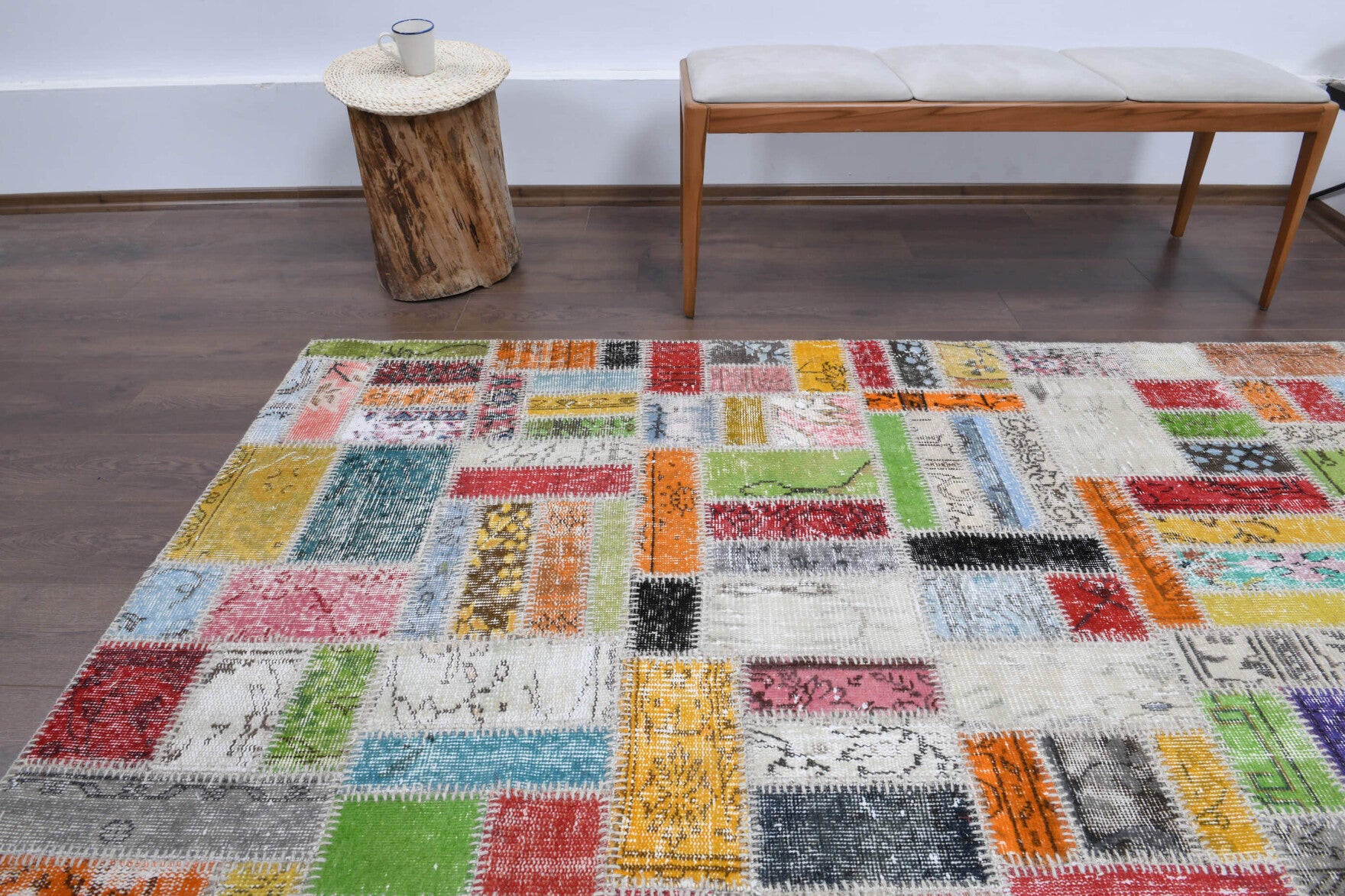 Angin – vintage tribal rug for living room or bedroom, 8'2" x 11'7" (250x353 cm)