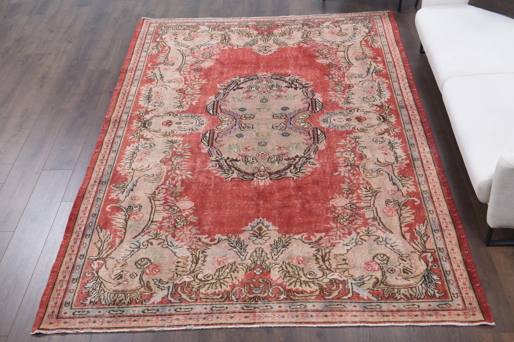 210x320 cm vintage Persian area rug – Sedeftac, low pile, wool