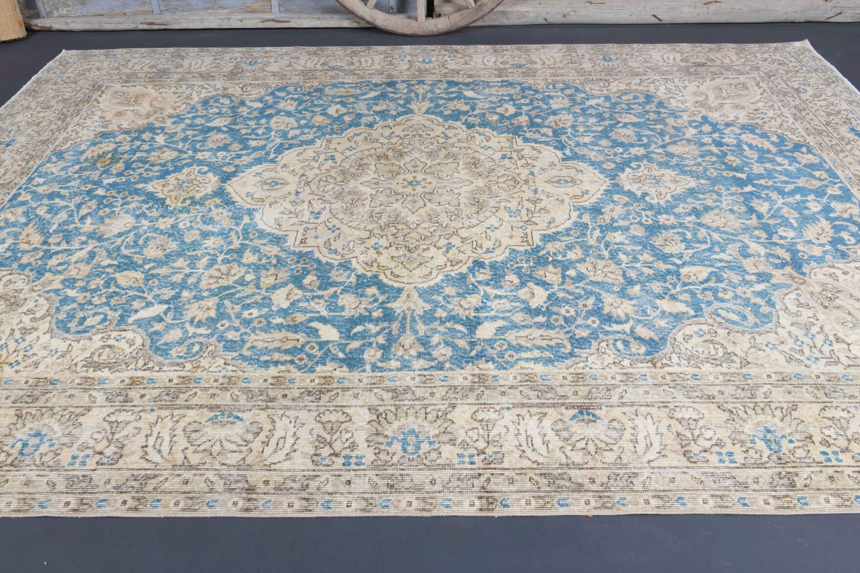One-of-a-kind 1970s Persian vintage area rug in wool, 8'6" x 11'11"