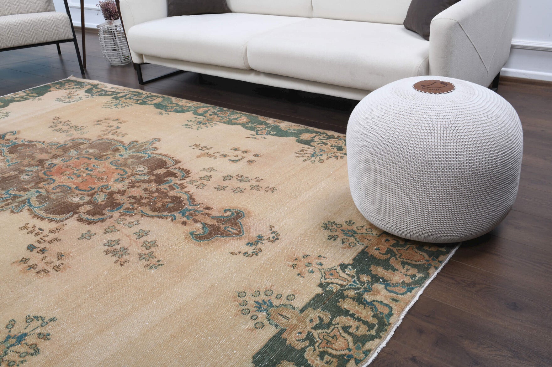 One-of-a-kind 1970s Anatolian vintage area rug in wool, 6'3" x 9'5"