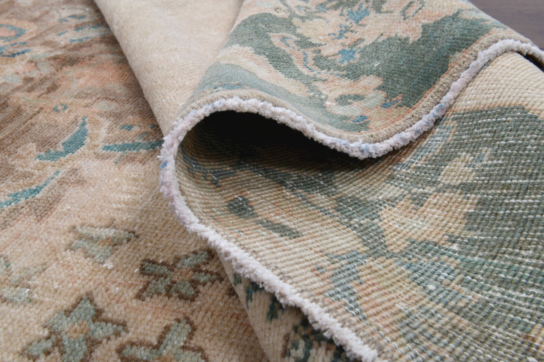 Hand-crafted Anatolian vintage rug Canruh in wool, 1970s