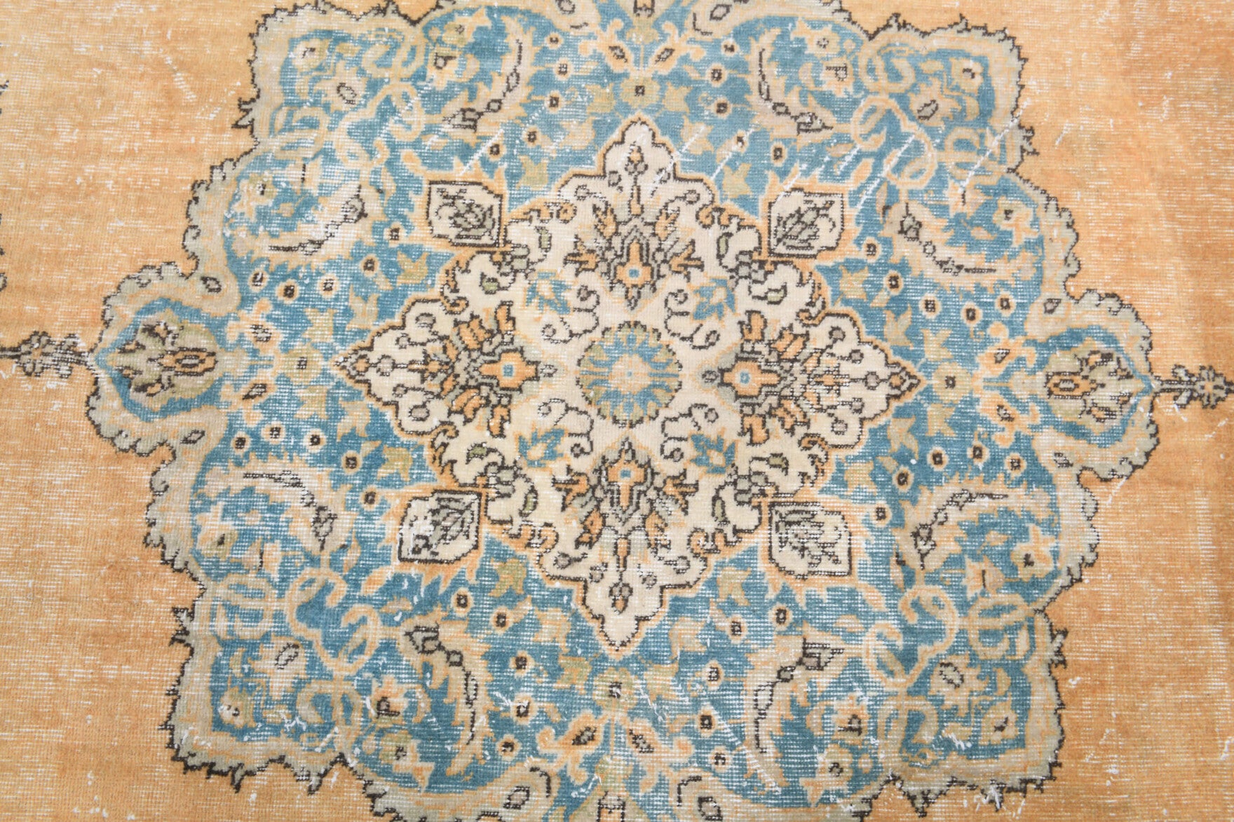 205x297 cm vintage Anatolian area rug – Busetac, low pile, wool
