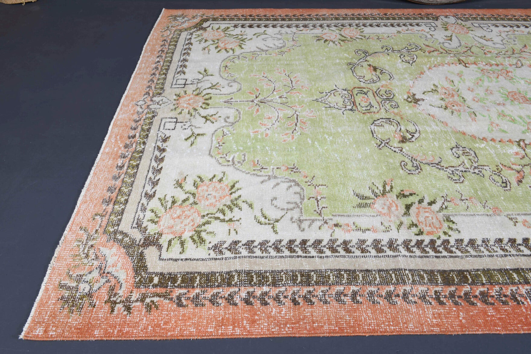 One-of-a-kind 1970s Anatolian vintage area rug in wool, 6'3" x 9'10"