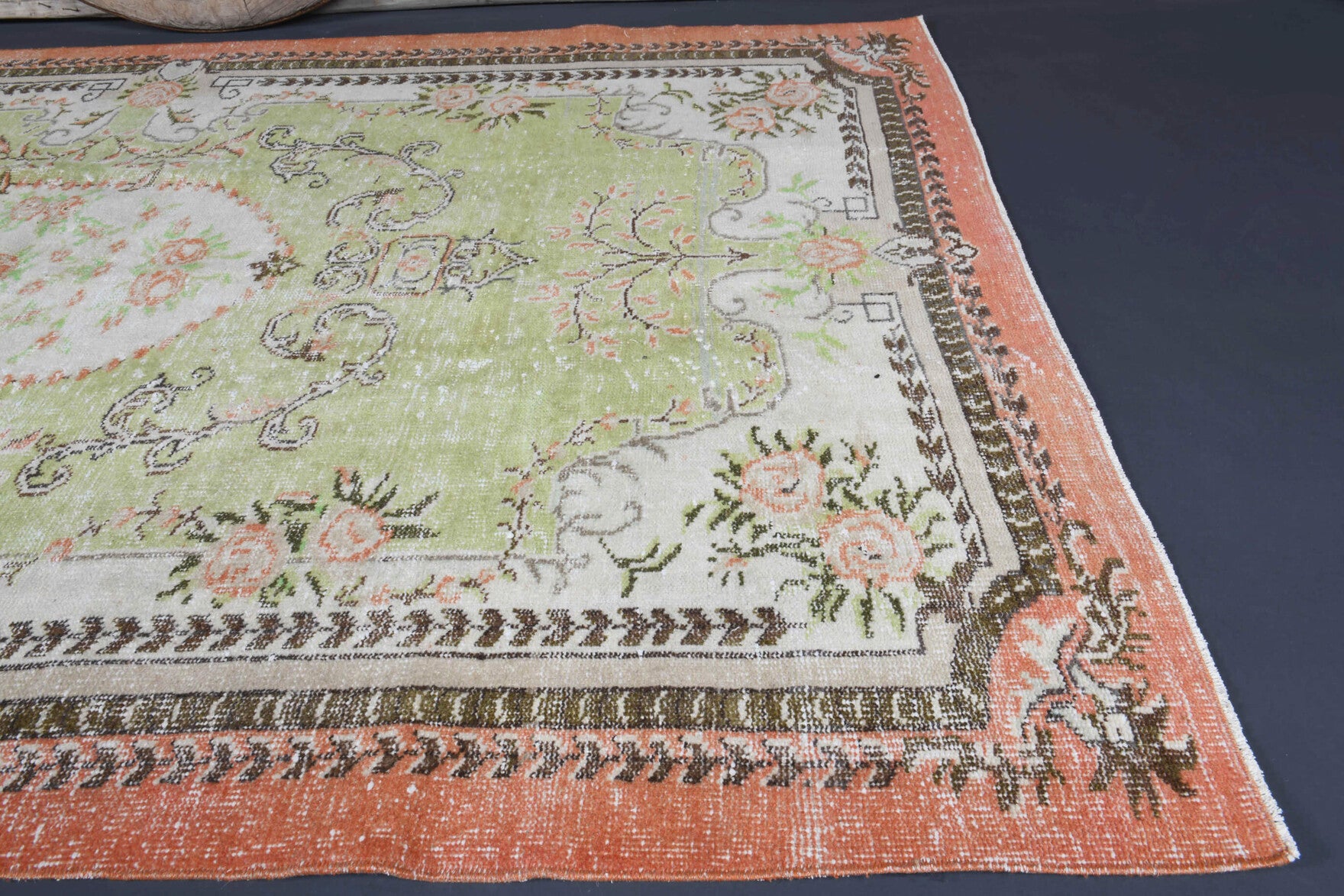190x300 cm vintage Anatolian area rug – Besteban, low pile, wool
