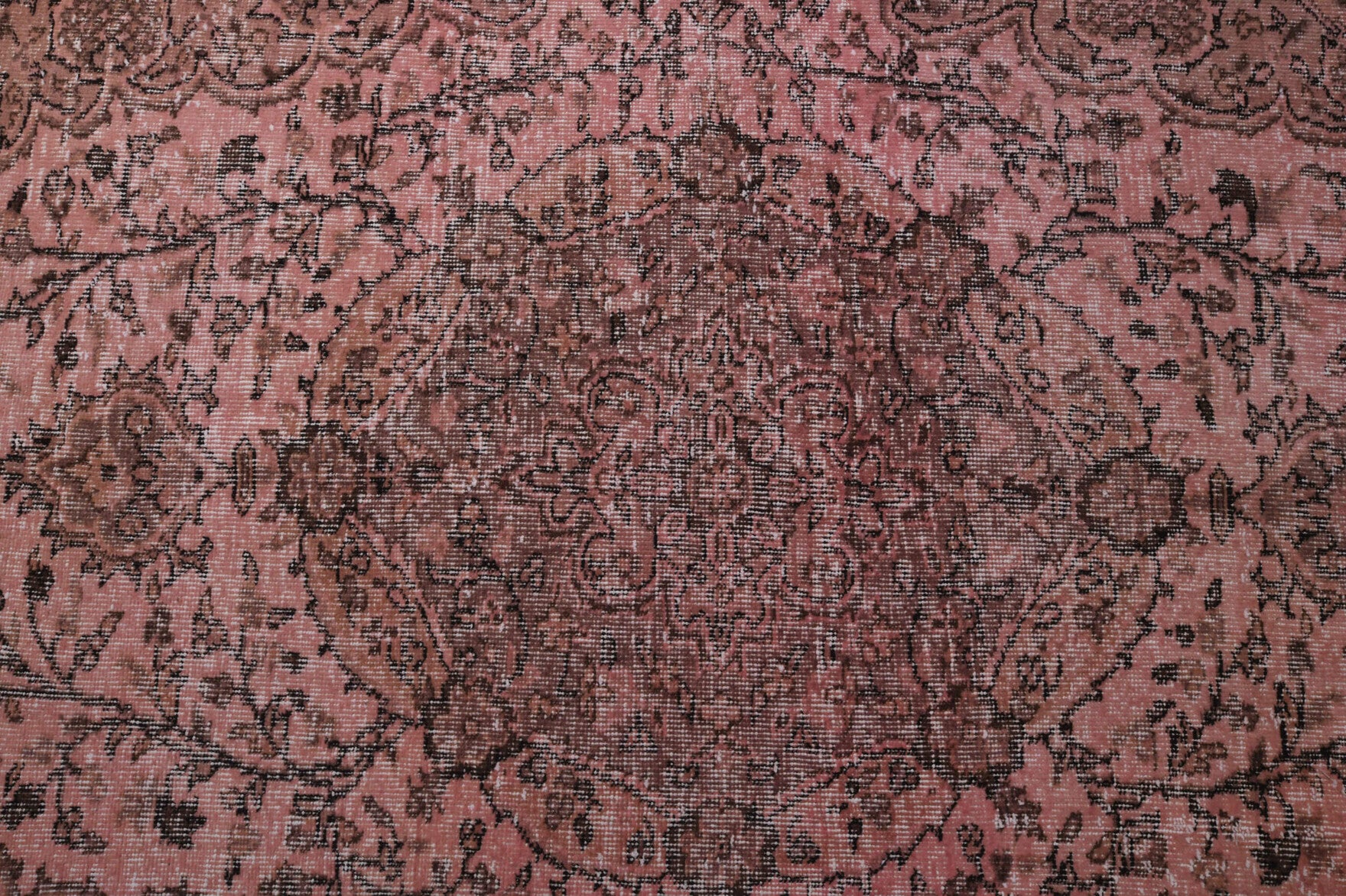 One-of-a-kind 1970s Persian overdyed vintage area rug in wool, 5'7" x 8'10"