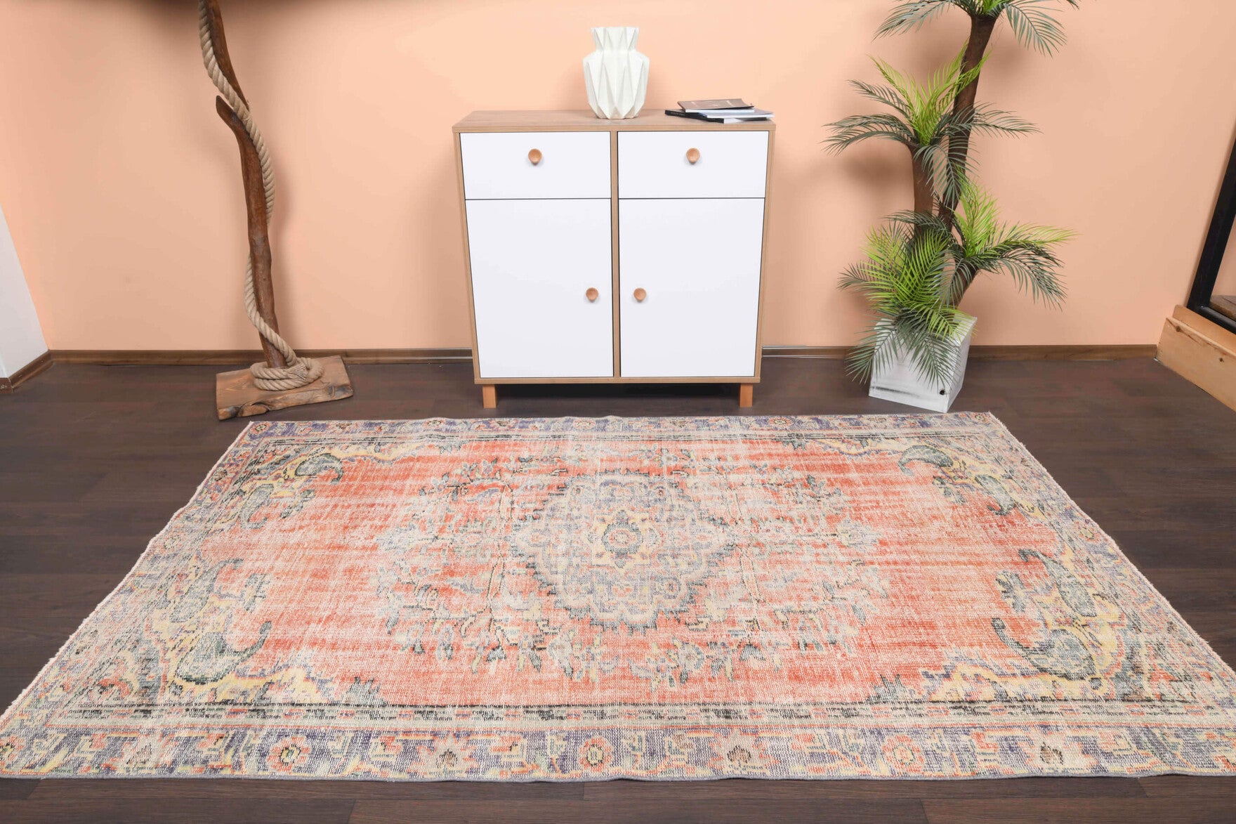 Vintage Orange Area Rug