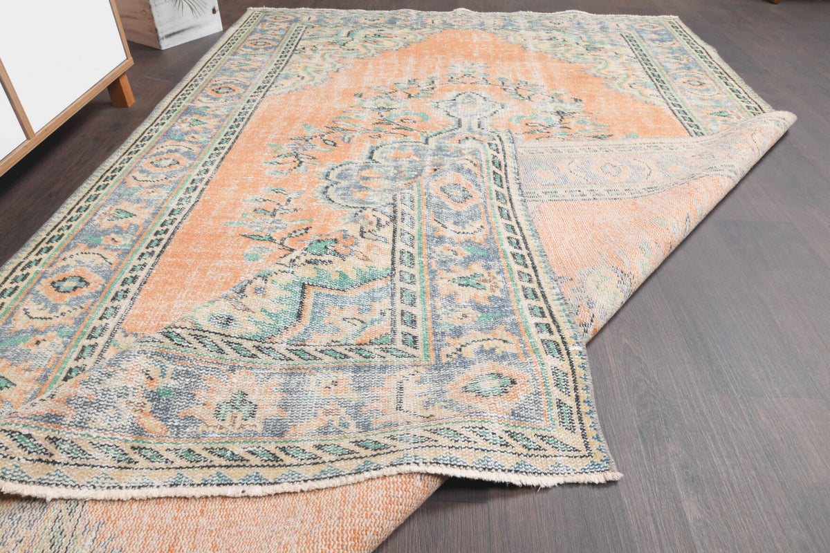 Vintage Anatolian Orange Area Rug
