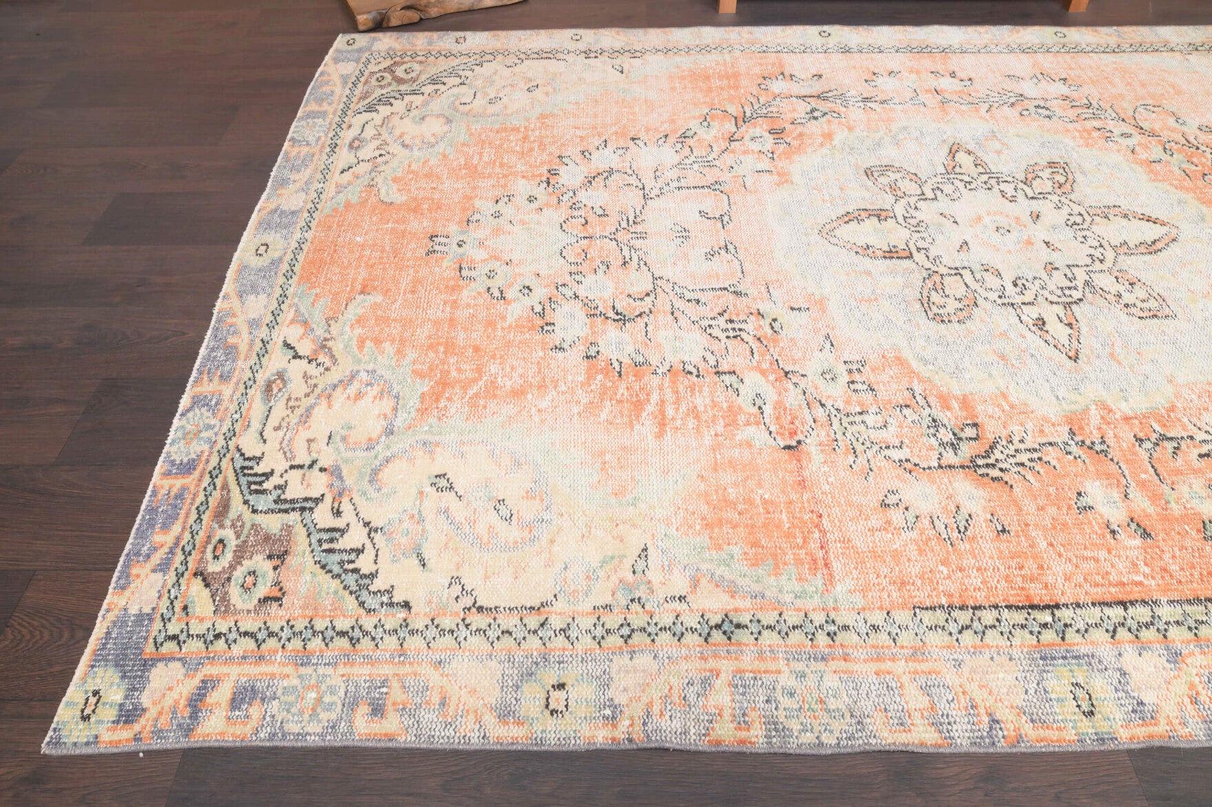 One-of-a-kind 1970s Anatolian vintage area rug in wool, 5'7" x 9'1"