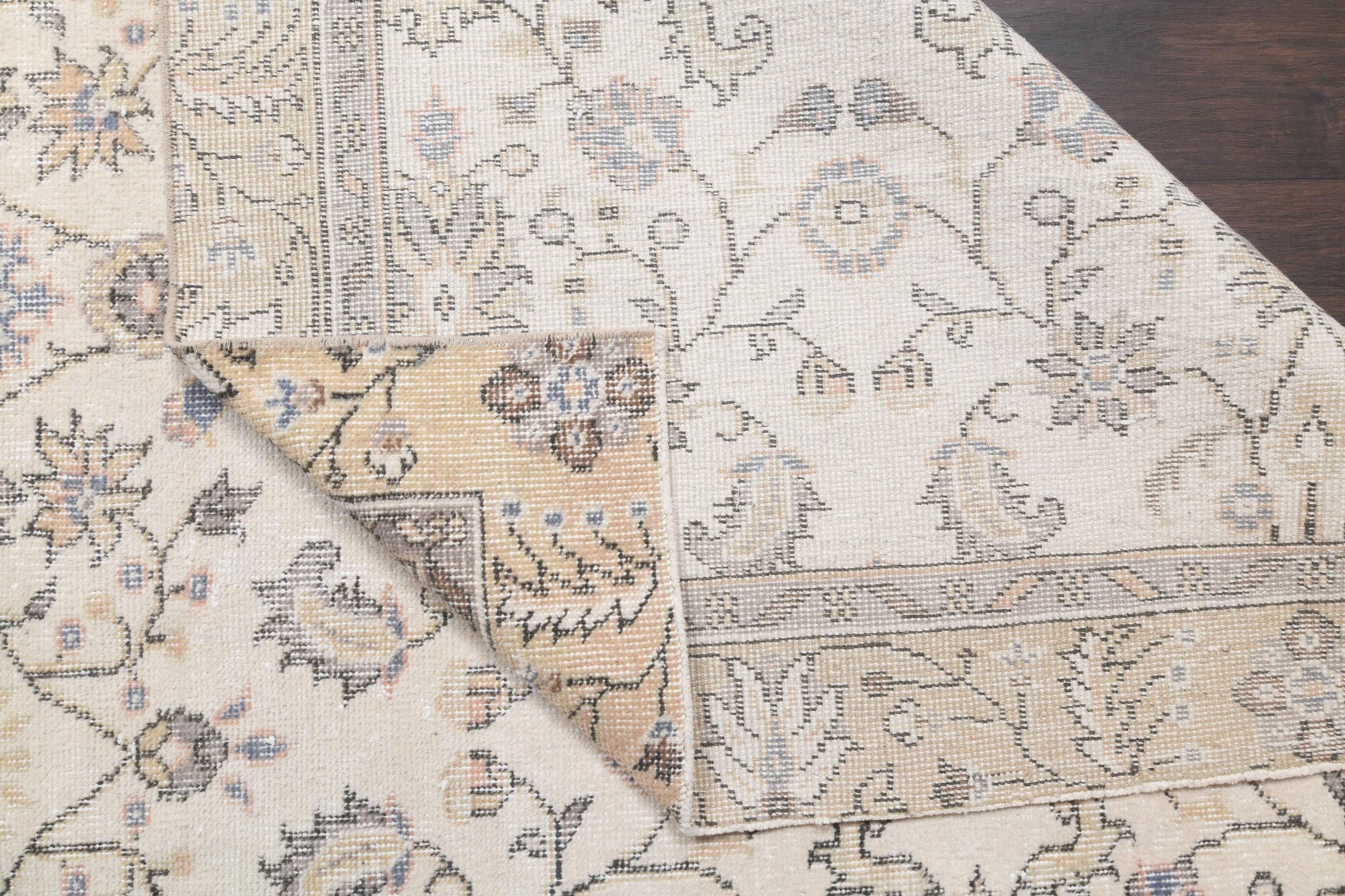153x279 cm vintage Anatolian area rug – Anthopeia, low pile, wool