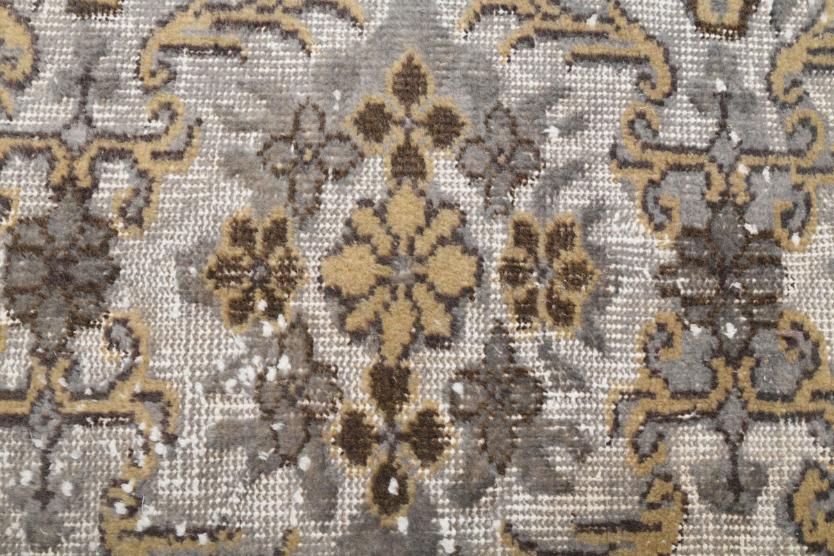 1960s Distressed Vintage Hereke Area Rug
