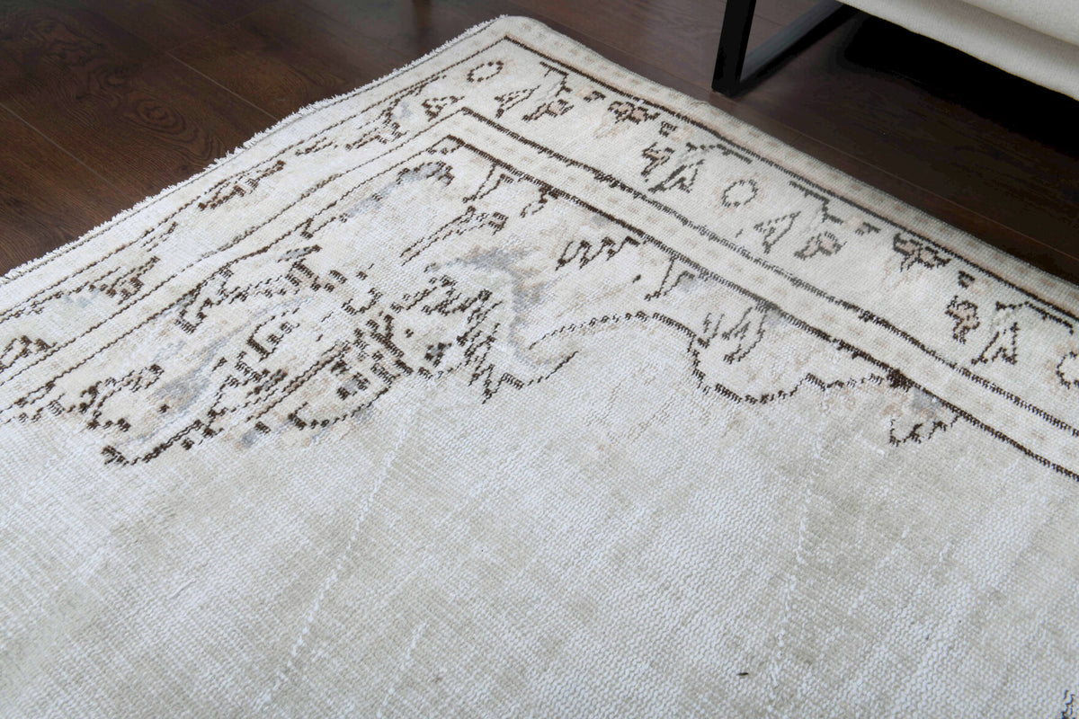 Vintage Gray Oriental Area Anatolian Rug