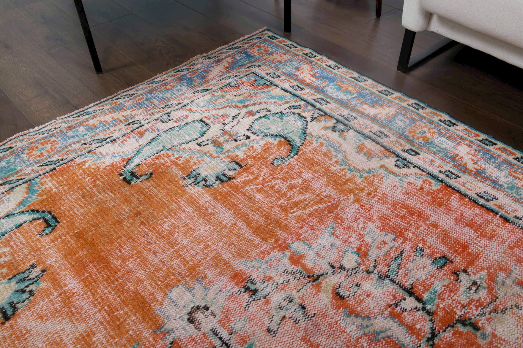 One-of-a-kind 1970s Anatolian vintage area rug in wool, 5'7" x 9'2"