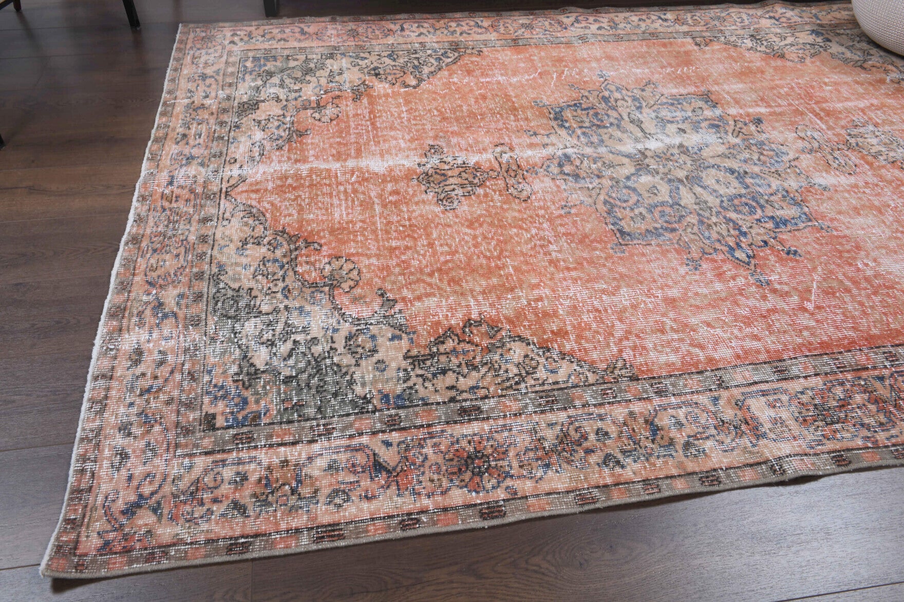 One-of-a-kind 1970s Anatolian vintage area rug in wool, 5'7" x 7'7"