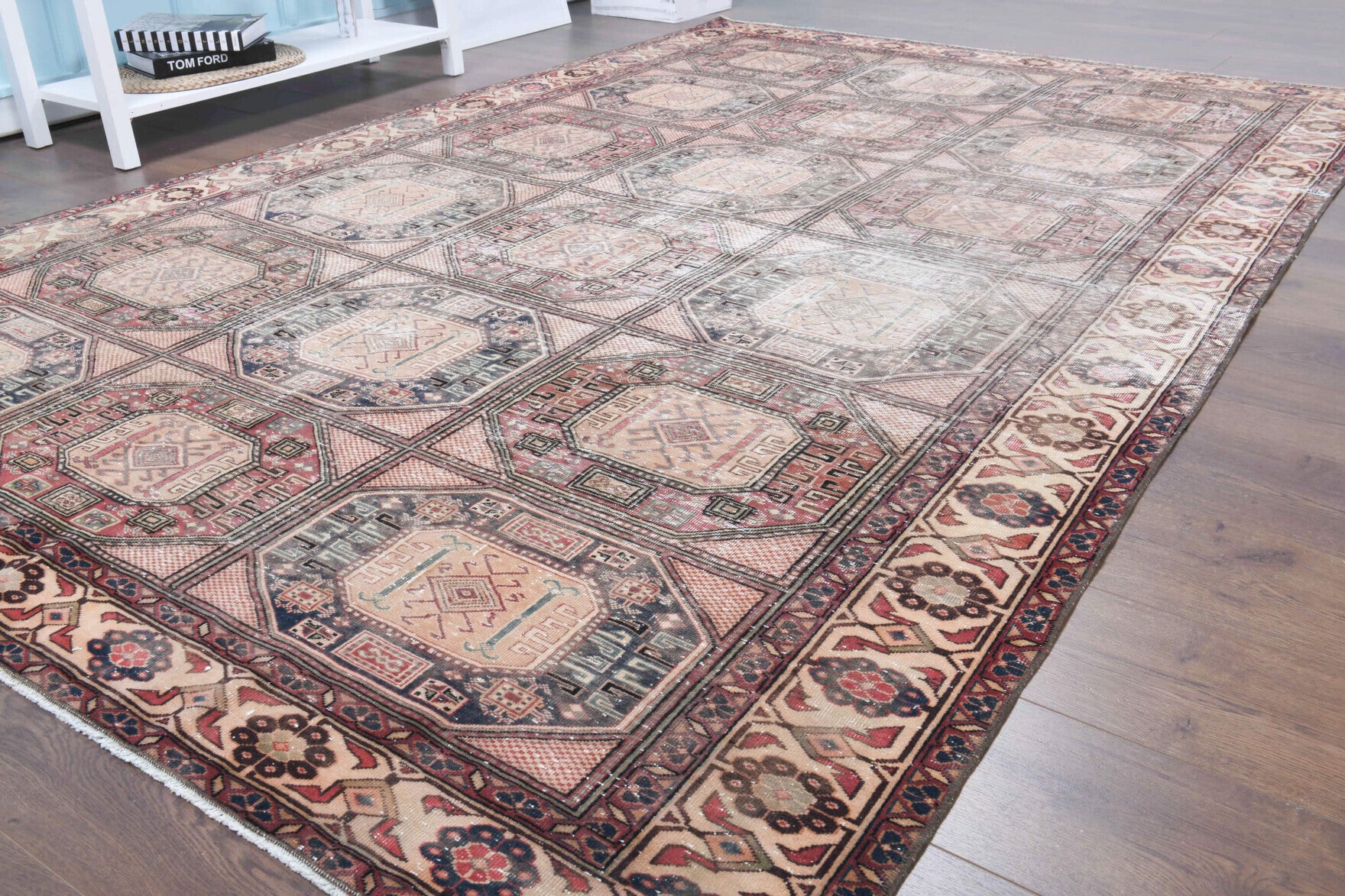 One-of-a-kind 1970s Anatolian vintage area rug in wool, 6'4" x 9'7"