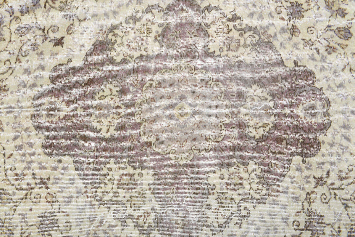 Vintage Hereke Floral Beige Rug
