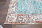 Vintage Hereke Turquoise Area Rug