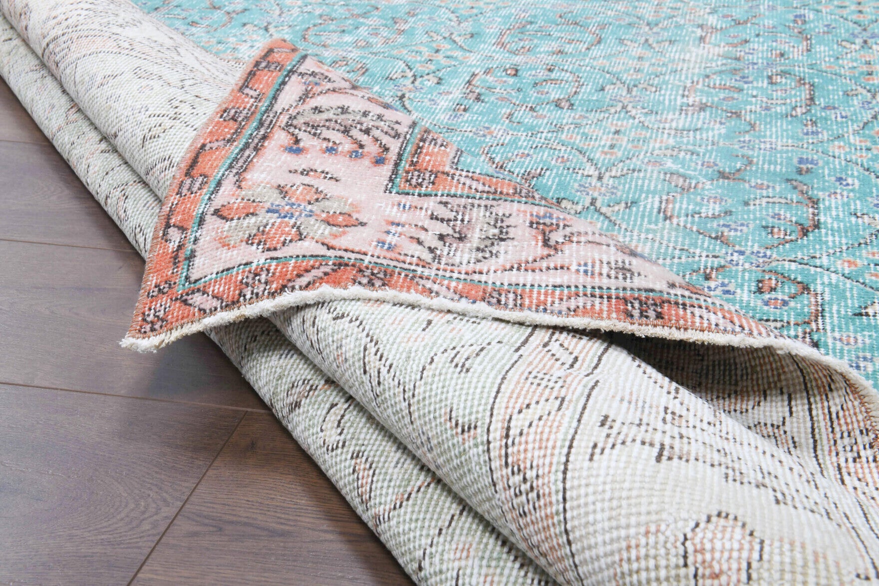 156x243 cm vintage Anatolian area rug – Selvisad, low pile, wool