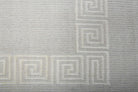 Selophile kilim: 1910s handwoven flatweave Turkish kilim with greek key motifs and cotton backing