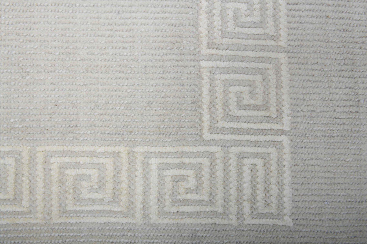 Selophile kilim: 1910s handwoven flatweave Turkish kilim with greek key motifs and cotton backing