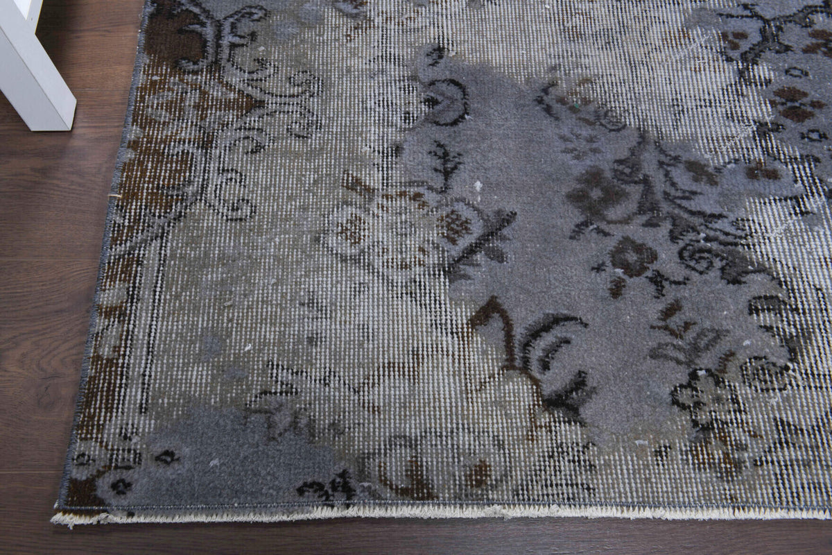 One-of-a-kind 1950s Anatolian distressed vintage area rug in wool, 5'1" x 5'9"
