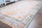 Antique Anatolian Distressed Neutral & Orange Area Rug