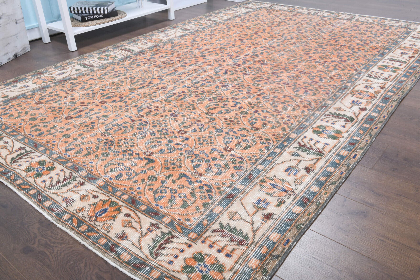 One-of-a-kind 1970s Turkish vintage area rug in wool, 5'11" x 9'5"