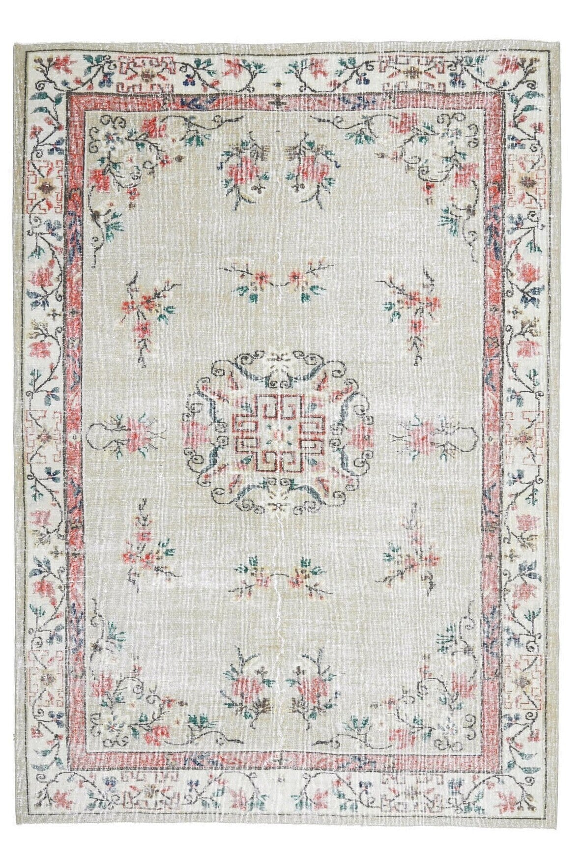 Oriental Vintage Oushak Area Rug