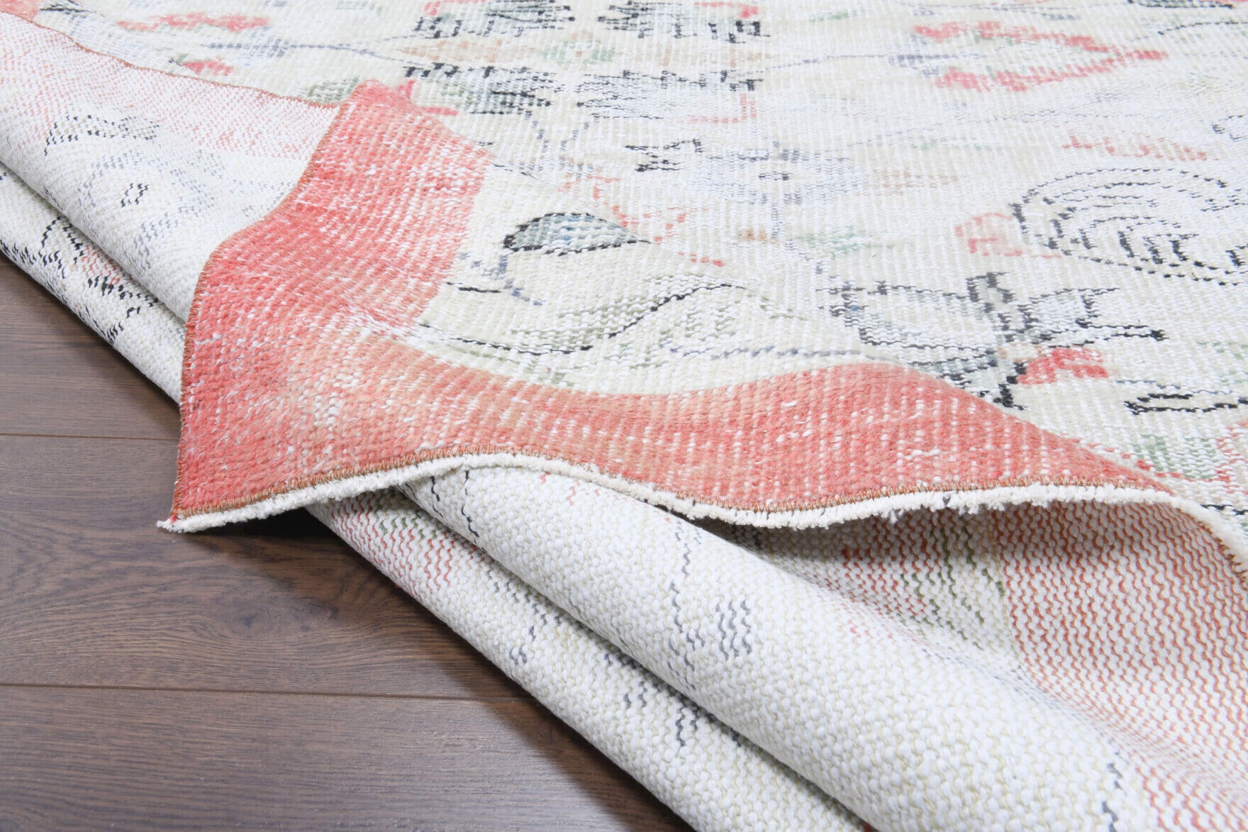 Handmade wool rug from Anatolia, Turkey – Antique Oushak Area Rug 5'11" x 8'11"