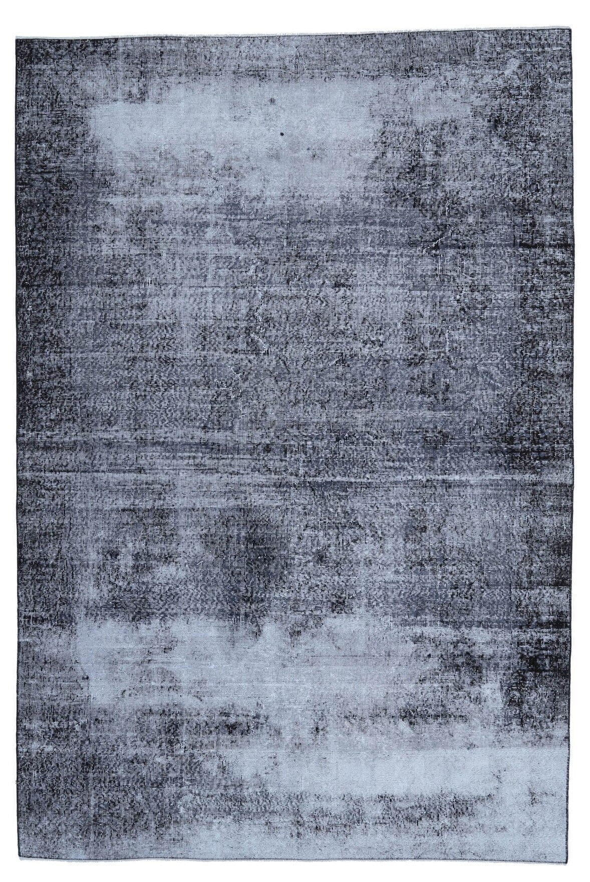 Distressed Black Vintage Area Rug