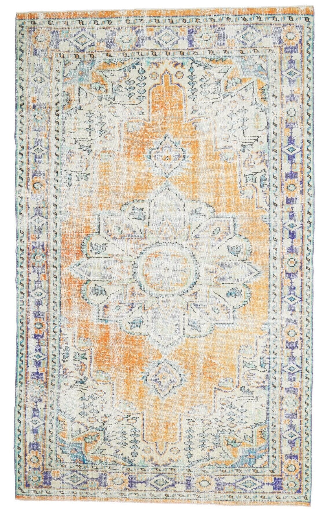 Vintage Oriental Area Anatolian Rug