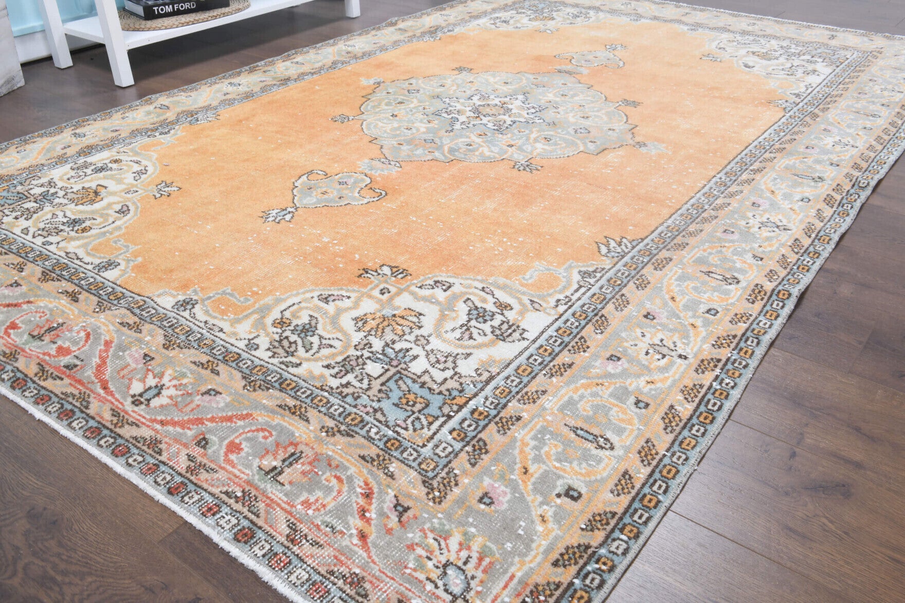 One-of-a-kind 1970s Anatolian vintage area rug in wool, 5'7" x 8'11"