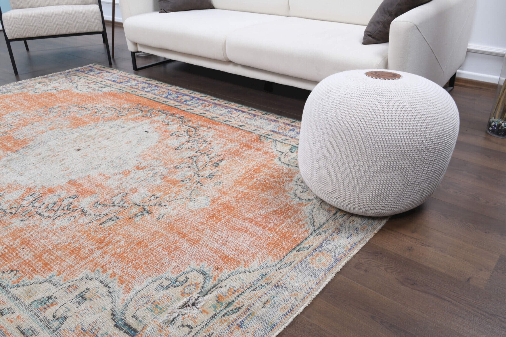 One-of-a-kind 1970s Anatolian vintage area rug in wool, 5'9" x 8'8"