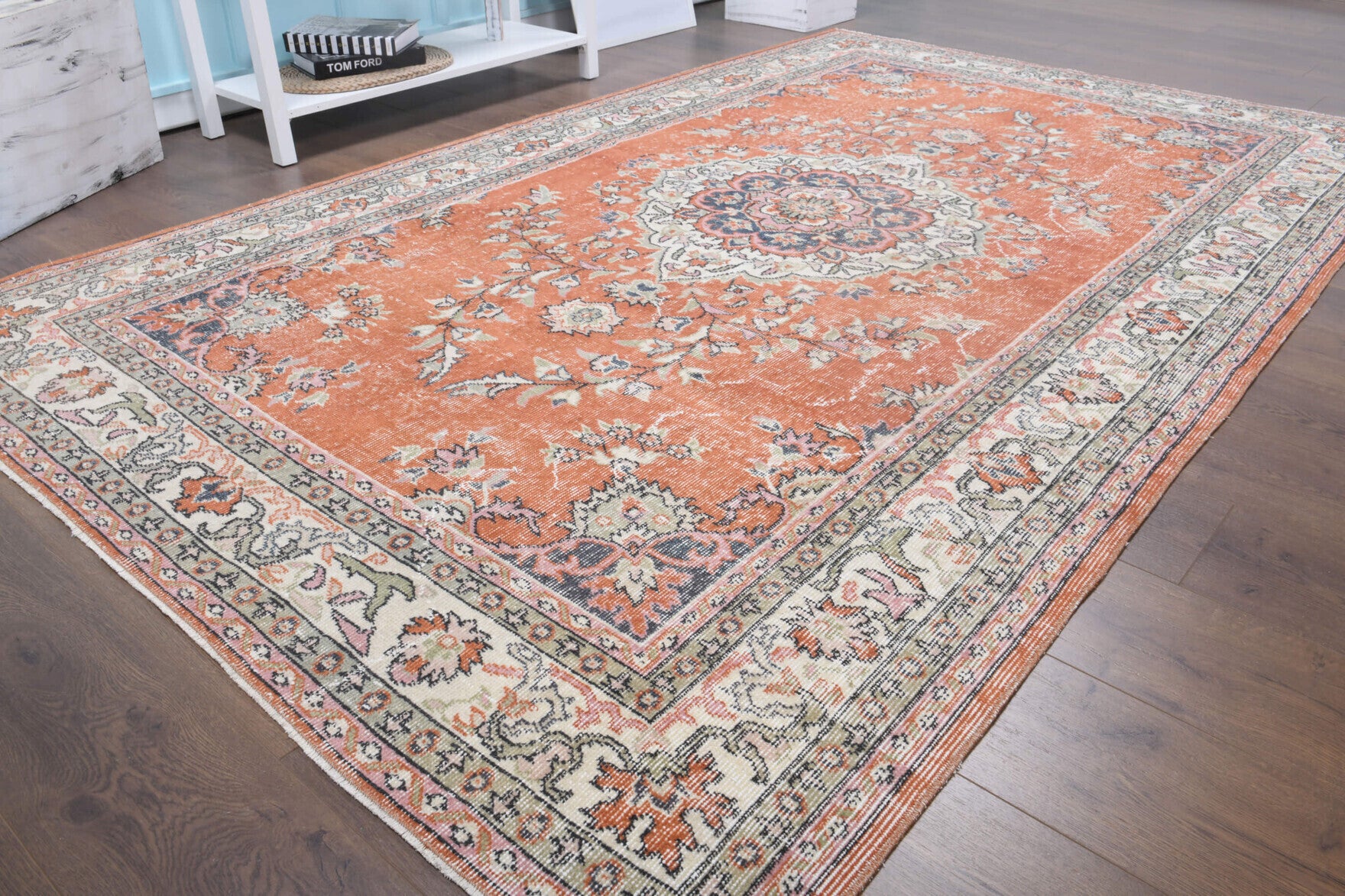 One-of-a-kind 1970s Anatolian vintage area rug in wool, 5'8" x 9'2"