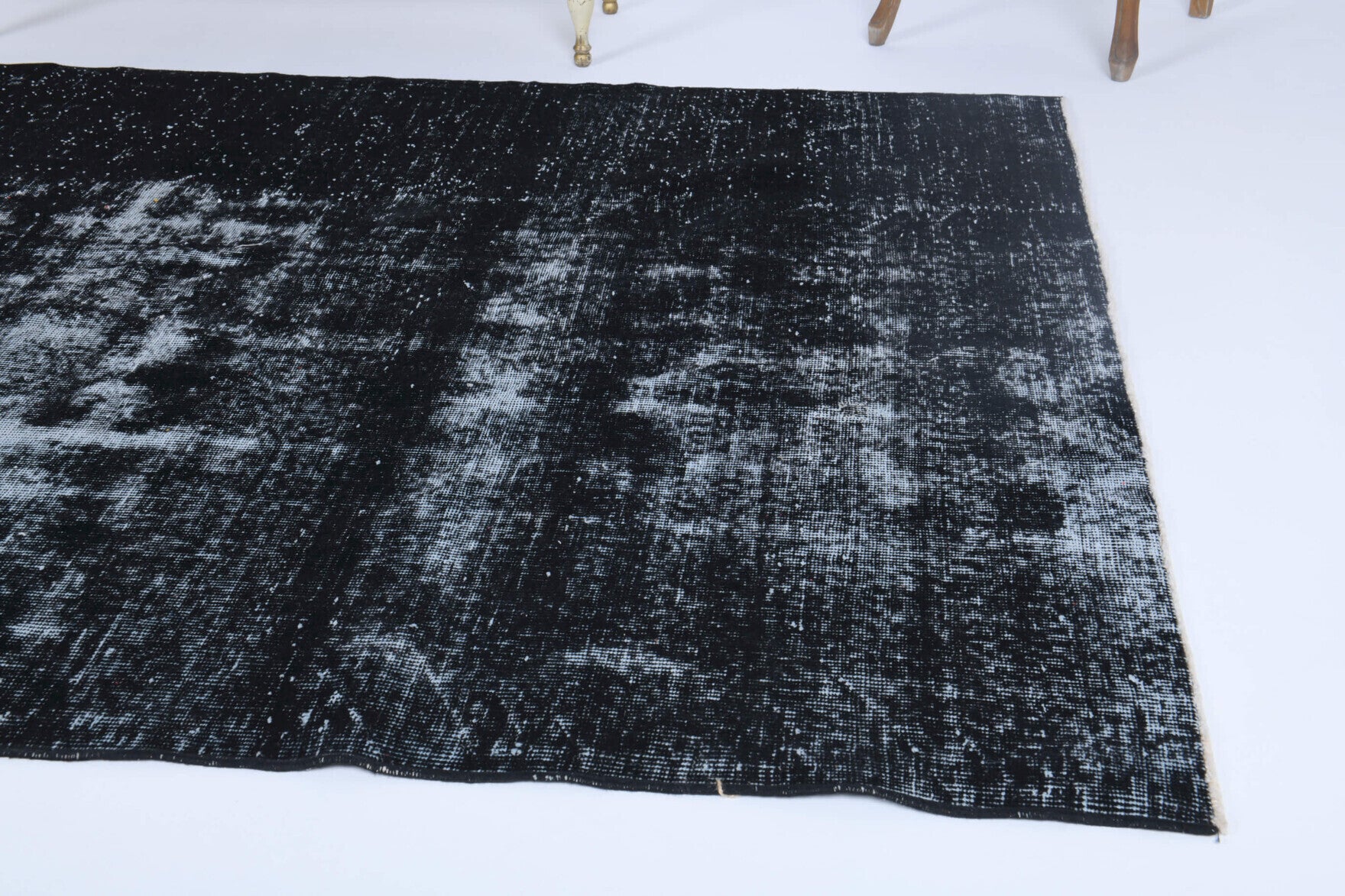150x245 cm overdyed vintage Anatolian area rug – Nuraysegul, low pile, wool