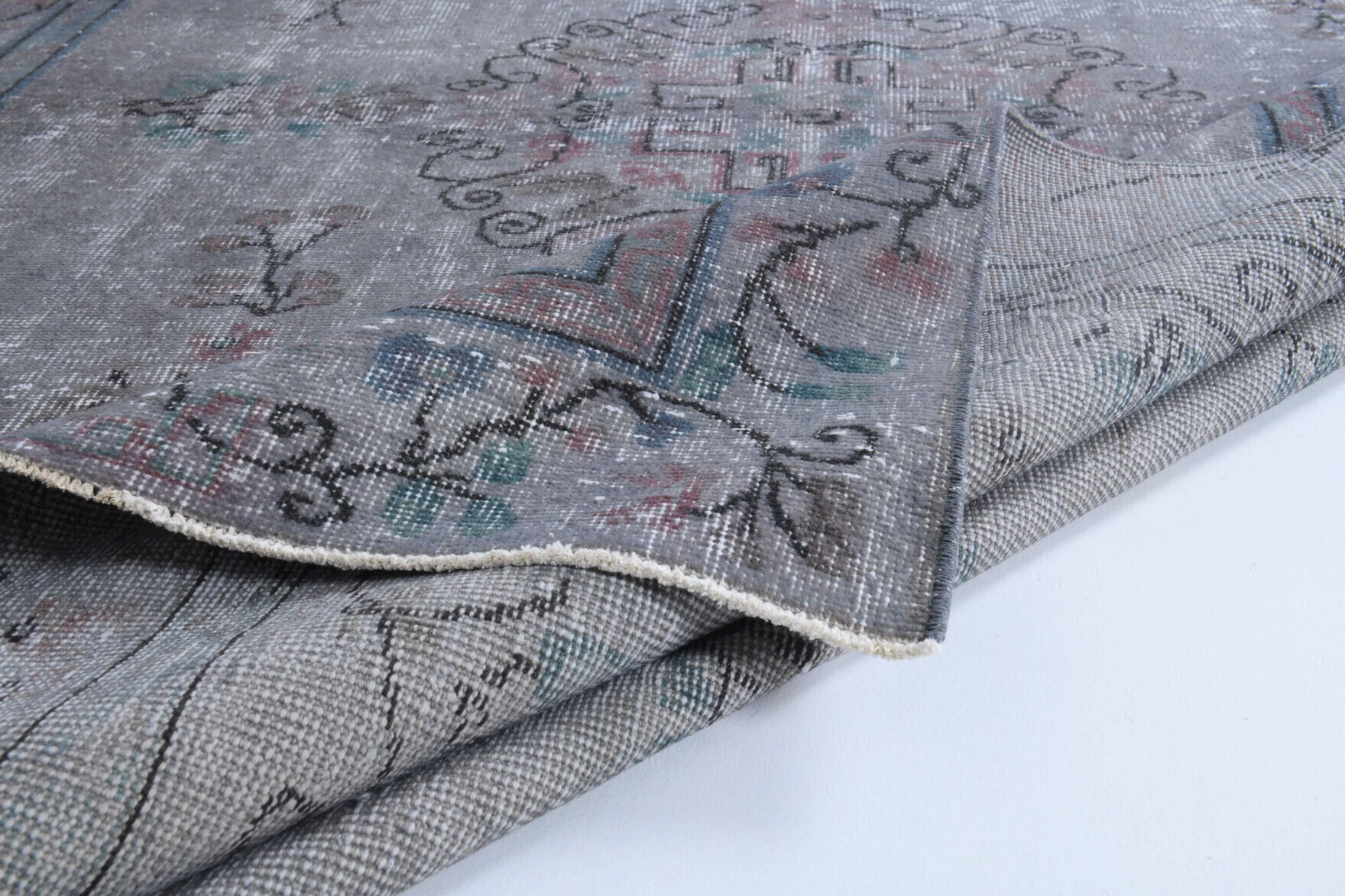 172x292 cm overdyed vintage Anatolian area rug – Nihansema, low pile, wool